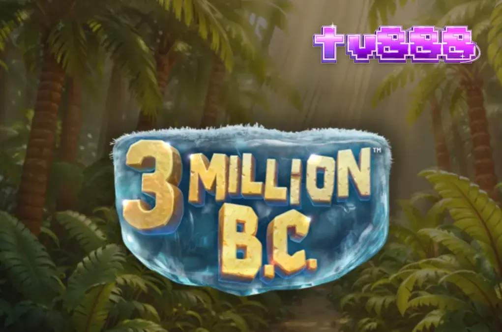 Tampilan visual slot 3 Million B.C. dengan tema prasejarah dan roda jackpot besar.